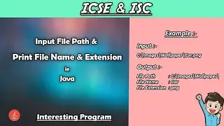 Print File name and extension in Java | WAP to input file path and print file name | BluejCode