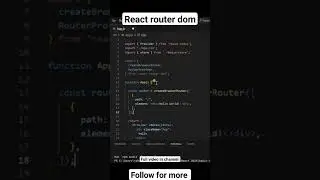 react router dom #reactjs #interviewquestions #reactjsdeveloper #reactjstutorial