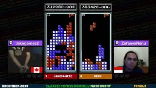 CTM DEC 2019 FINAL - Jake vs. Nenu - Classic Tetris Monthly