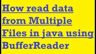How read data from multiple files in java using BufferReader