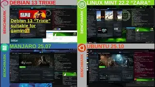 Best Gaming Linux Distro? Ubuntu VS Linux Mint VS Debian 13 VS Manjaro | Linux Gaming Benchmarks