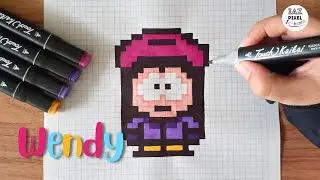 Como dibujar a WENDY de SOUTH PARK en PIXEL ART – Tutorial paso a paso 