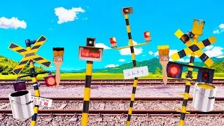 【踏切アニメ】色を統一させたいふみきりカンカン😂😂😂The railroad crossing that wants everyone to be the same color