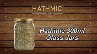 Hathmic 300ml glass jar containers for multiple storage purposes.