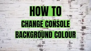 Changing the Color of the Console in Visual Studio 2022