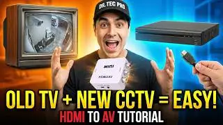 How to Connect CCTV NVR/DVR to an Old TV (HDMI to RCA converter Guide)