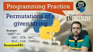 Python Program to Generate All -Permutations of a String- Using *itertools* | Python in Hindi | #81