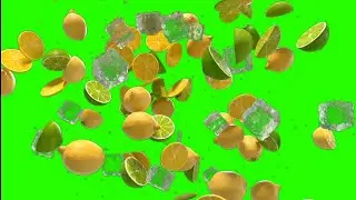 lemon and ice green screen animation||Green screen effect #animation #greenscreen