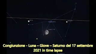 Riprese in time lapse con fototrappola a infrarossi  luna - giove e saturno 17 Settembre 2021