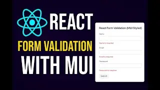React form validation using MUI | React Forms | Yup | Tamil - English Tutorial for Beginners