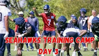 Seahawks Training Camp Day 3. Devon Witherspoon practicing after signing his rookie deal.