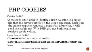 Explaination of Cookies in PHP with Example