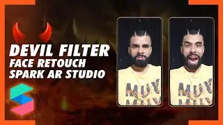 😈 DEMON EFFECT TUTORIAL in SPARK AR STUDIO | FILTER HORNS