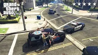 GTA 5 - Franklin And Friends FIVE STAR CARBINE MK II COP BATTLE! (GTA V Funny Moments)
