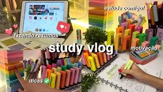 Productive STUDY VLOG | Study with me by making a summary (narrated short film)