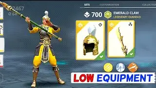 emerald claw legendary guandao low equipment || shadow fight 3