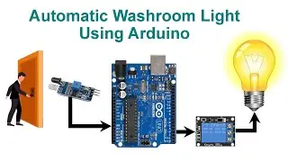 Automatic Washroom Light Using Arduino With Code and Circuit || Proteus Simulation