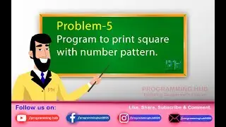 Program to print square with number pattern.
