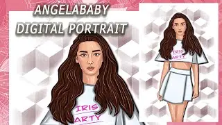 Angelababy Digital Portrait | Digital style illustration Flat | Цифровая иллюстрация в стиле Flat
