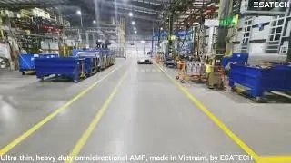 Ultra-thin, heavy-duty omnidirectional AMR, made in Vietnam, by ESATECH
