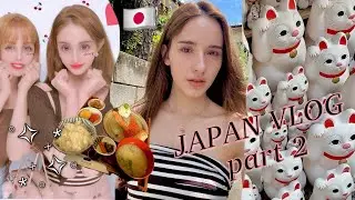 Tokyo vlog part 2 🍣🏯🐱cat shrine, karaoke nights, purikura 🍧 일본 브이로그
