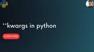 **Kwargs in python || Python || Programming