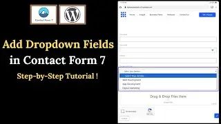 How to Add Dropdown Field in Contact Form 7 | WordPress Contact Form Dropdown Tutorial