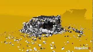 Advanced RBD Constraint for Building Destruction in Houdini