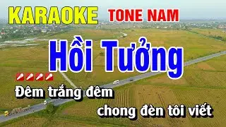 Karaoke Hồi Tưởng Tone Nam Nhạc Sống Dễ Hát | Nguyễn Linh