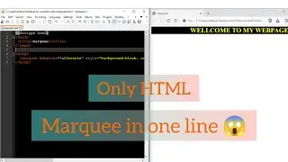 🔥It's a marquee tag.(animation) Continuously running TEXT (left and right). HTML.