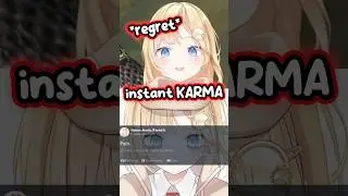Ame gets INSTANT KARMA #hololiveenglish #hololive #vtuber