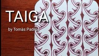 Easy  to draw Tangle Pattern 'TAIGA' ,zentangle