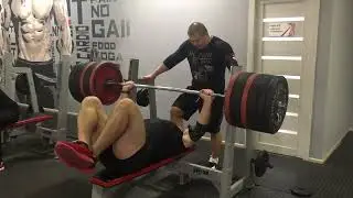 Военный жим 216 кг - личный рекорд на тренировке