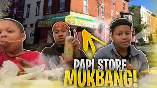 PHILLY HOOD MUKBANG! PAPI STORE! CHEESE STEAK, BACONEGGANDCHEESE, CHEESEBURGER, PIZZA & MORE!