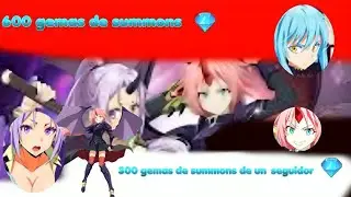600 gemas al la collab de tensura y 300 gemas de un seguidor/habra suerte??/viendo todo lo nuevo/