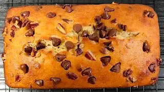 Easy Banana Bread recipe | Banana Bread Recipe - Chocolate Banana Nut Loaf | Banana Bread