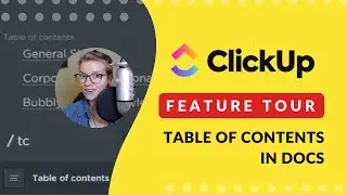 ClickUp Table of Contents Feature | Format Docs using Slashed Commands