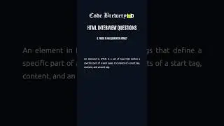 9. What is an element in HTML?