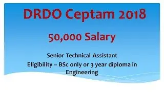 DRDO Ceptam 2018 - All you need to know