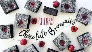 Chocolate Brownies with Cherries