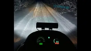 Светодиодная фара RACBOX 72 Вт на снегоход Тайга и квадроцикл.