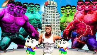 SHINCHAN BECAME MOST STRONGEST 3 HEADED GOD AVENGER IN GTA5 | GTA5 AVENGERS