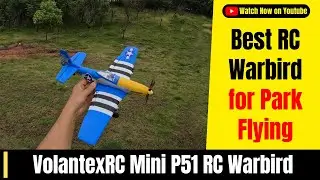 Park Flying Adventure: Mini P51 Mustang RC Airplane Warbird Excitement