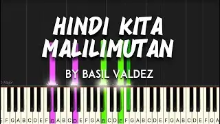 Hindi Kita Malilimutan by Basil Valdez synthesia piano tutorial + sheet music & lyrics