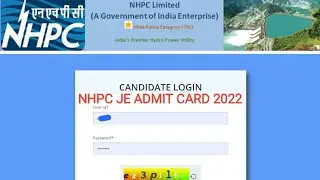 NHPC JE ADMIT CARD 2022 OUT FAINALLY 👍 LINK TO DOWNLOAD YOUR ADMIT CARD !