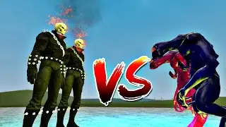 Ghost Rider vs Rainbow Vortigaunt!! Garry's Mod Sandbox