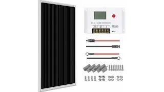 WEIZE 100 Watt 12 Volt Solar Panel Starter Kit - Easy Insall & Works Great!
