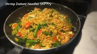 Shrimp Instant Noodles Stir Fry