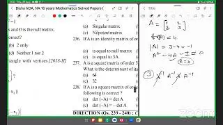NDA PYQ(Matrices and Determinants/ DE)