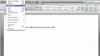 How to Convert a MS Word Document into a PDF
